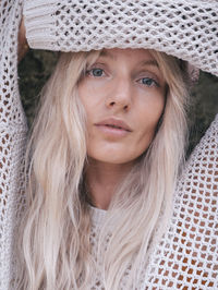 Portrait of woman wearing hat