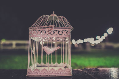 Close-up of illuminated lamp