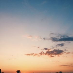 Low angle view of sky at sunset