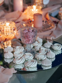 Close-up of cupcakes on table