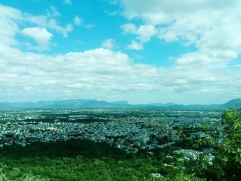 High angle view of cityscape