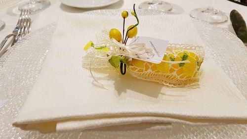 Close-up of cake on table