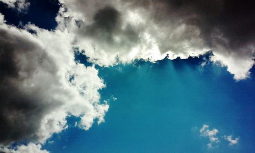 Low angle view of cloudy sky