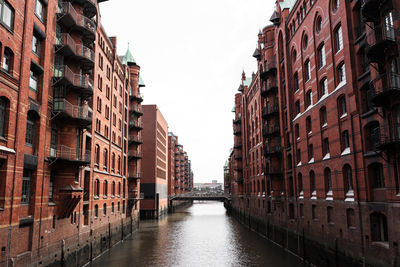 Canal amidst buildings in city