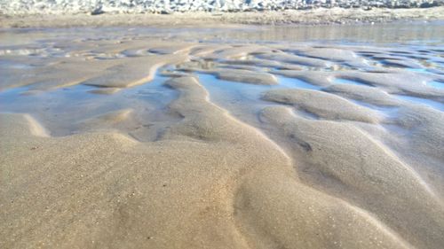 High angle view of beach during winter