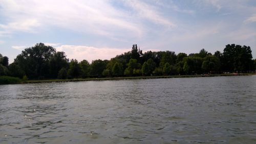 Scenic view of river against sky