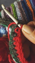 Cropped hand knitting crochet