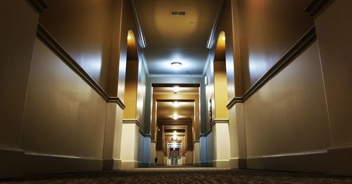 Interior of illuminated building