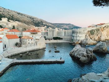 Dubrovnik city walls near port 