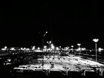 Traffic on road at night