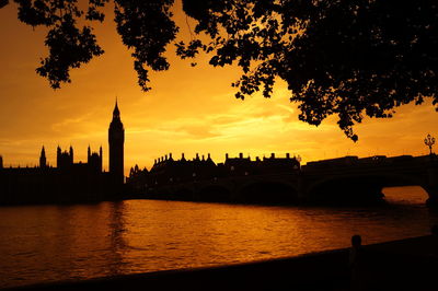 Sunset over river