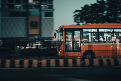 Close-up of car on street