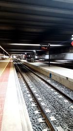 Train at railroad station platform