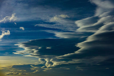 Low angle view of clouds in sky