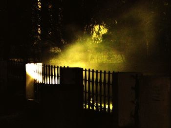 View of illuminated tunnel