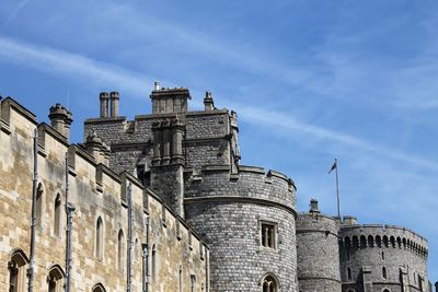 Low angle view of historical building against sky