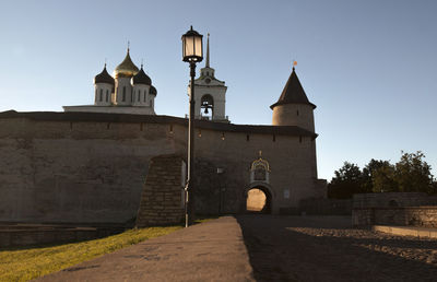 View of bell tower against clear sky