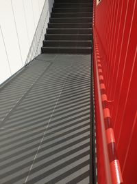 Low angle view of escalator