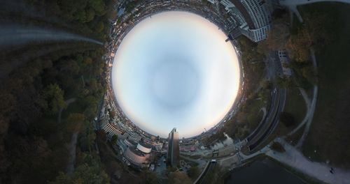 Panoramic view of old building against sky