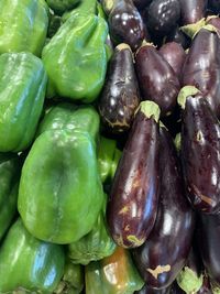 Full frame shot of vegetables at market stall