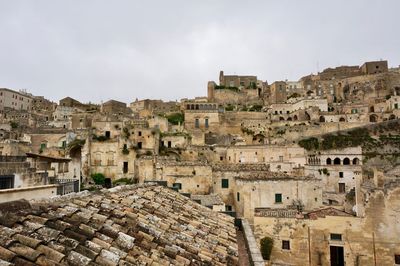 Buildings in the historical town of matera against sky