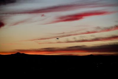Scenic view of orange sky