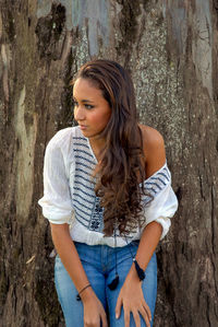 Young woman looking away