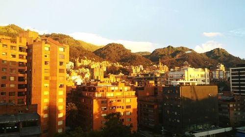 High angle view of residential district