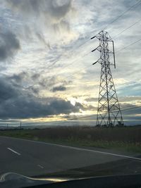 Electricity pylon against sky