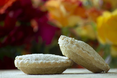 Close-up of cookies on table