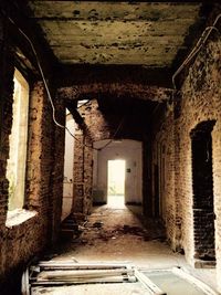 Corridor in abandoned building