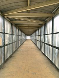 Empty railroad station corridor