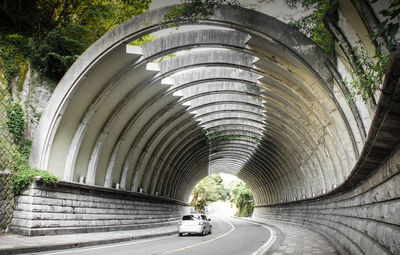 View of arch bridge in tunnel