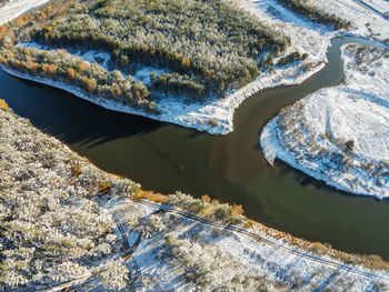 High angle view of water