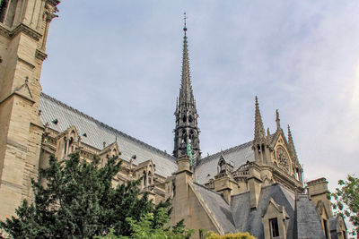 Low angle view of buildings against sky