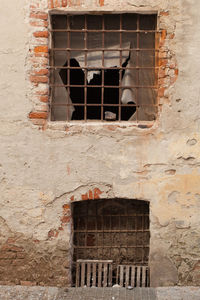 Low angle view of abandoned building