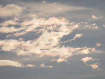 Low angle view of clouds in sky