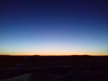 Scenic view of silhouette landscape against sky during sunset