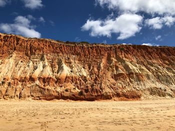 Scenic view of desert against sky