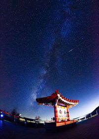 Fish-eye view of milky way in sky