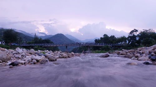 Scenic view of river against sky