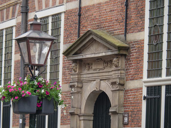 Low angle view of red building