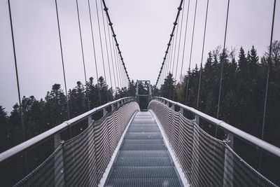 View of suspension bridge against sky