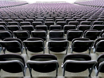 Full frame shot of empty chairs