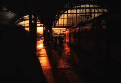 Man at railroad station