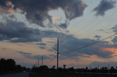 Low angle view of dramatic sky during sunset