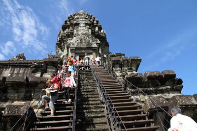 Low angle view of traditional building against sky