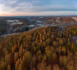 Panoramic view of altenberger dom, germany. drone photography.