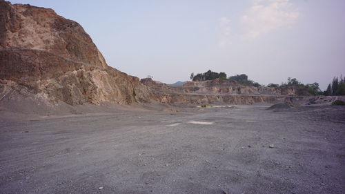 Scenic view of desert against sky