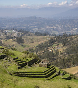 High angle view of landscape against sky